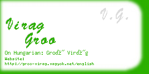 virag groo business card